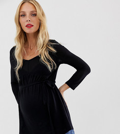 Топ-туника с завязкой на талии Mamalicious - Черный Mama.Licious