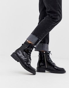Походные ботинки на шнуровке с пряжками AllSaints Donita - Черный