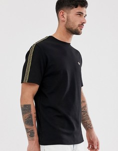 Черная футболка River Island - Черный