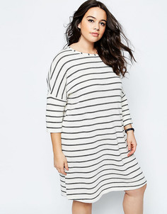Платье-рубашка в полоску ASOS CURVE - Мульти
