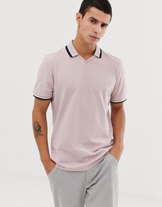 Розовая футболка-поло с контрастной отделкой Ted Baker - Розовый