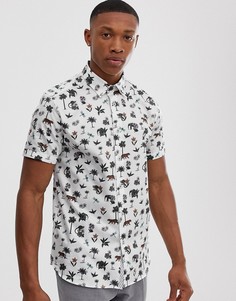 Белая рубашка с принтом Ted Baker - Белый