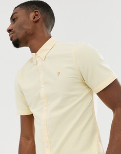 Желтая оксфордская рубашка зауженного кроя Farah Brewer - Желтый