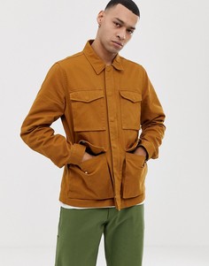 Куртка табачного цвета в стиле милитари ASOS DESIGN - Коричневый