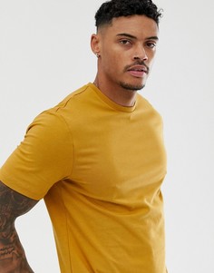 Футболка слим горчичного цвета River Island - Желтый