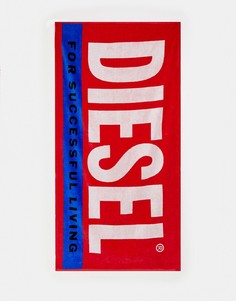 Красное пляжное полотенце с логотипом Diesel - Красный
