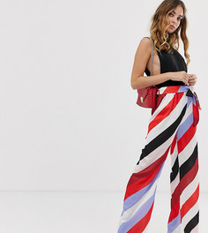 Брюки широкого кроя в полоску Boohoo Petite - Мульти
