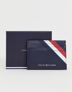 Черная кредитница из искусственной кожи с полосками Tommy Hilfiger - Черный