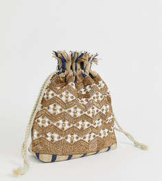 Декорированная сумочка с затягивающимся шнурком Glamorous - Бежевый