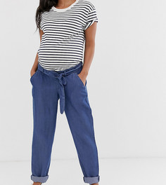 Свободные джинсовые брюки Mamalicious - Синий Mama.Licious