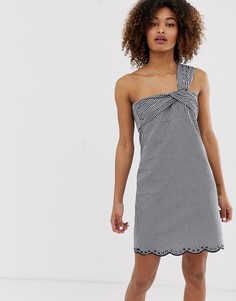 Платье в клетку на одно плечо Pepe Jeans Chelo - Черный