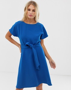 Синее платье А-силуэта с поясом Esprit - Синий