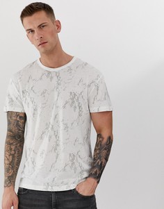 Футболка с мраморным принтом Jack & Jones Premium - Белый