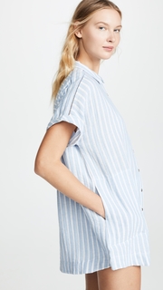 Plush Striped Linen Dress