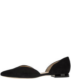 Летние балетки из замши черного цвета Högl