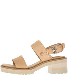 Замшевые босоножки на каблуке бежевого цвета Violet Marsh Backstrap Timberland