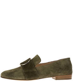 Замшевые лоферы с металлическим декором Högl