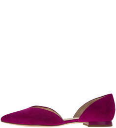 Летние балетки из замши цвета фуксии Högl