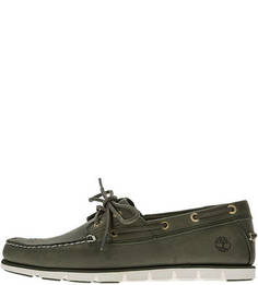 Кожаные топсайдеры цвета хаки Tidelands Boat Shoe Timberland