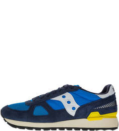 Синие кроссовки из текстиля и замши Shadow Original Saucony
