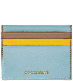 Трехцветная визитница из зерненой кожи Metallic Soft Coccinelle