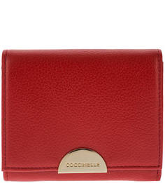 Красный кожаный кошелек Half Coccinelle