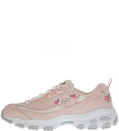 Кроссовки с цветочной вышивкой на шнуровке Skechers