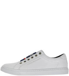 Кожаные слипоны белого цвета Tommy Hilfiger