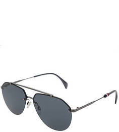 Солнцезащитные очки авиаторы с серыми линзами Tommy Hilfiger