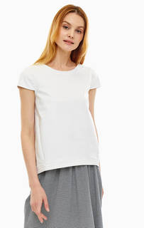 Белая блуза с короткими рукавами Stefanel