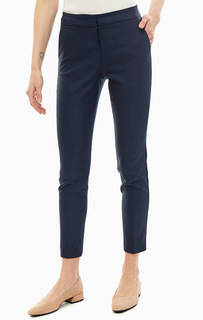 Укороченные брюки темно-синего цвета Stefanel