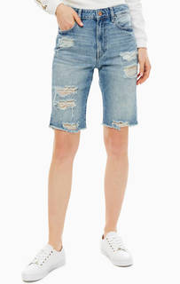 Рваные джинсовые шорты средней длины Guess