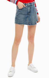 Короткие джинсовые юбка-шорты с необработанным краем Guess
