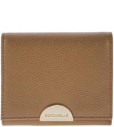 Коричневый кожаный кошелек Half Coccinelle