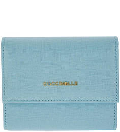 Кошелек из сафьяновой кожи с откидным клапаном Metallic Saffiano Coccinelle