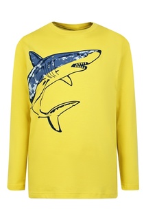 Желтый лонгслив с акулой Il Gufo