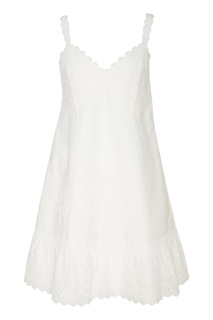 Белое платье с кружевом Stella Mc Cartney