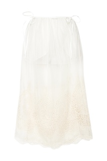 Белая юбка с ажурной отделкой Stella Mc Cartney