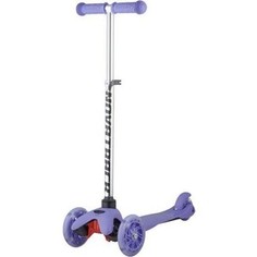 Самокат 3-х колесный NOVATRACK Disco-kids, детский трансформер фиолетовый 120SB. DISCOKIDS. VL9