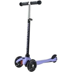 Самокат 3-х колесный NOVATRACK Disco-kids, свет. колеса черно-фиолетовый 120H. DISCOKIDS. BVL9