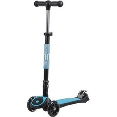 Самокат 3-х колесный NOVATRACK RainBow, подростковый, складной, широкие свет. колеса PU 120*90 120C. RAINBOW. BL9