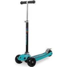 Самокат 3-х колесный NOVATRACK RainBow, подростковый, складной, широкие свет. колеса PU 120*90 120W. RAINBOW. GBL9
