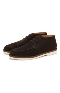 Замшевые ботинки Santoni