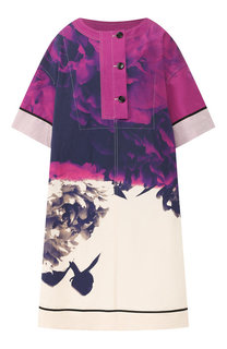 Платье из смеси хлопка и льна Dries Van Noten