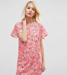 Цельнокройное платье с цветочным принтом ASOS PETITE - Мульти