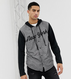 Худи в бейсбольном стиле Brooklyn Cloth - Серый