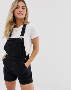Черный джинсовый комбинезон-шорты ASOS DESIGN - Черный