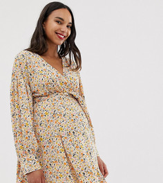 Платье мини с запахом и цветочным принтом ASOS DESIGN Maternity - Мульти