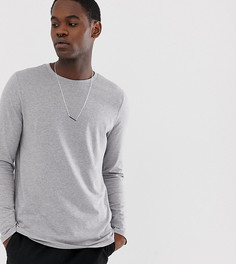 Серый лонгслив с круглым вырезом ASOS DESIGN - Серый
