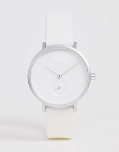 Часы с белым силиконовым ремешком Skagen SKW2763 Aaren - Белый
